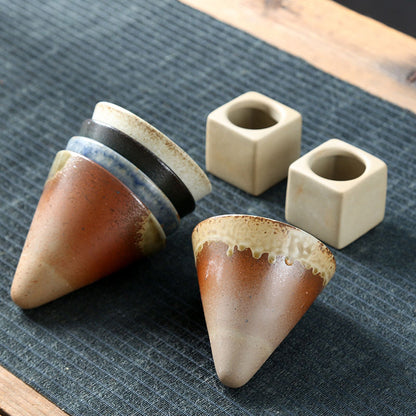 200mL Japanese Pottery Mug Coffee Mug Latte Cup with Base Ceramic Mug V1294-YM0521-230103YF14-3