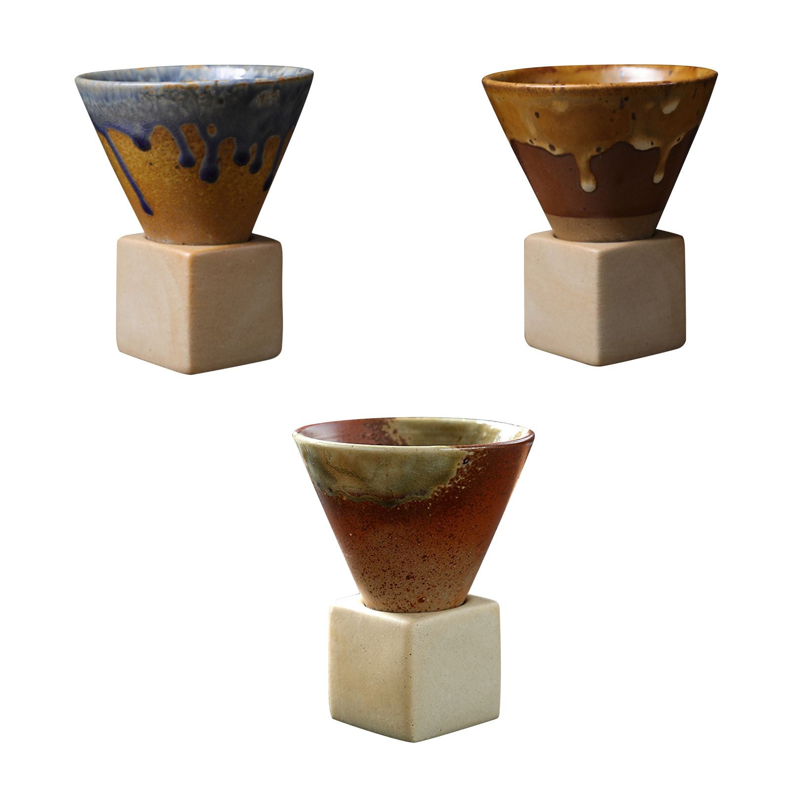 200mL Japanese Pottery Mug Coffee Mug Latte Cup with Base Ceramic Mug V1294-YM0521-230103YF14-3