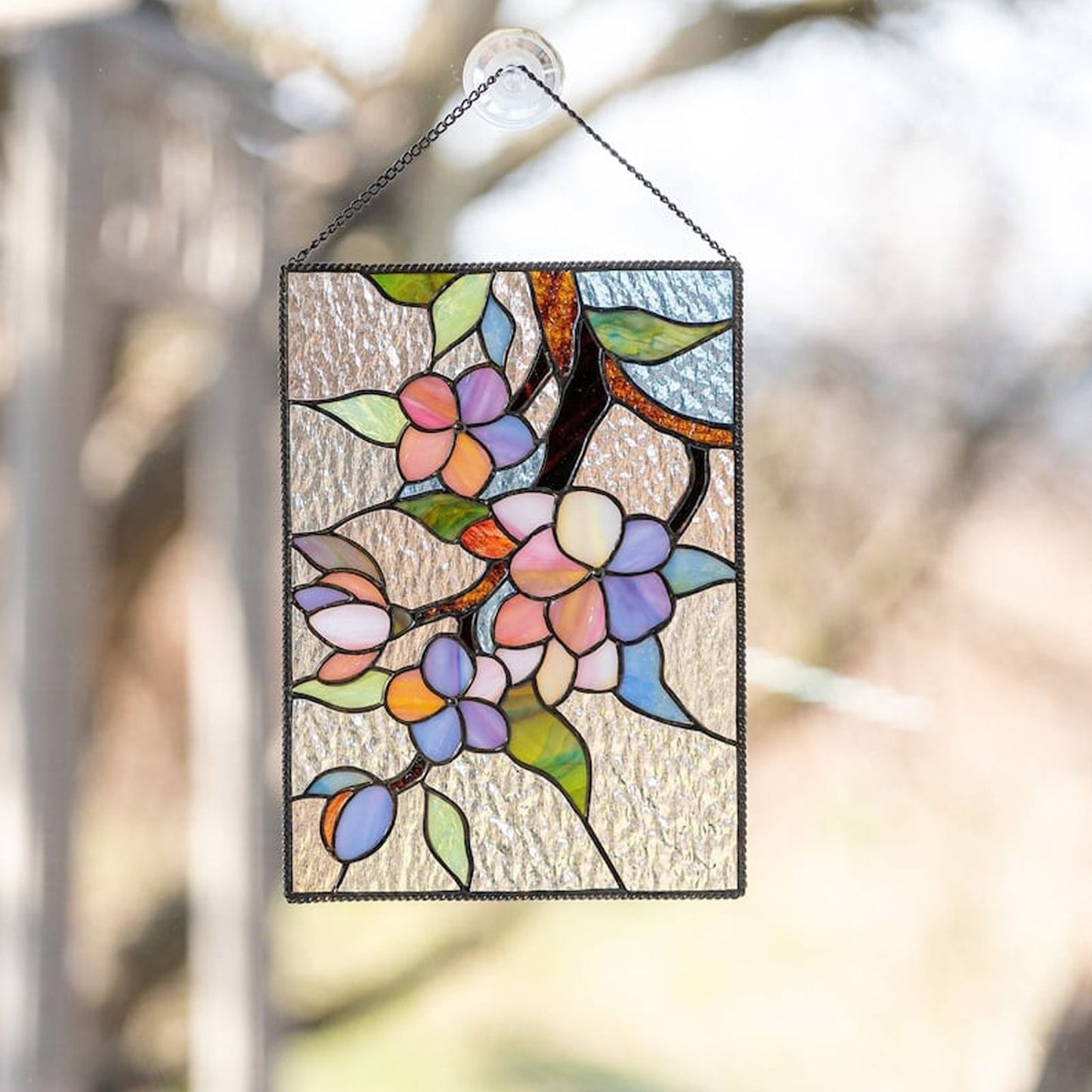 Cardinal Stained Window Panel Glass Window Hanging For Wall Decoration V1294-YM0521-230106GW01-7