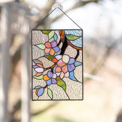 Cardinal Stained Window Panel Glass Window Hanging For Wall Decoration V1294-YM0521-230106GW01-7