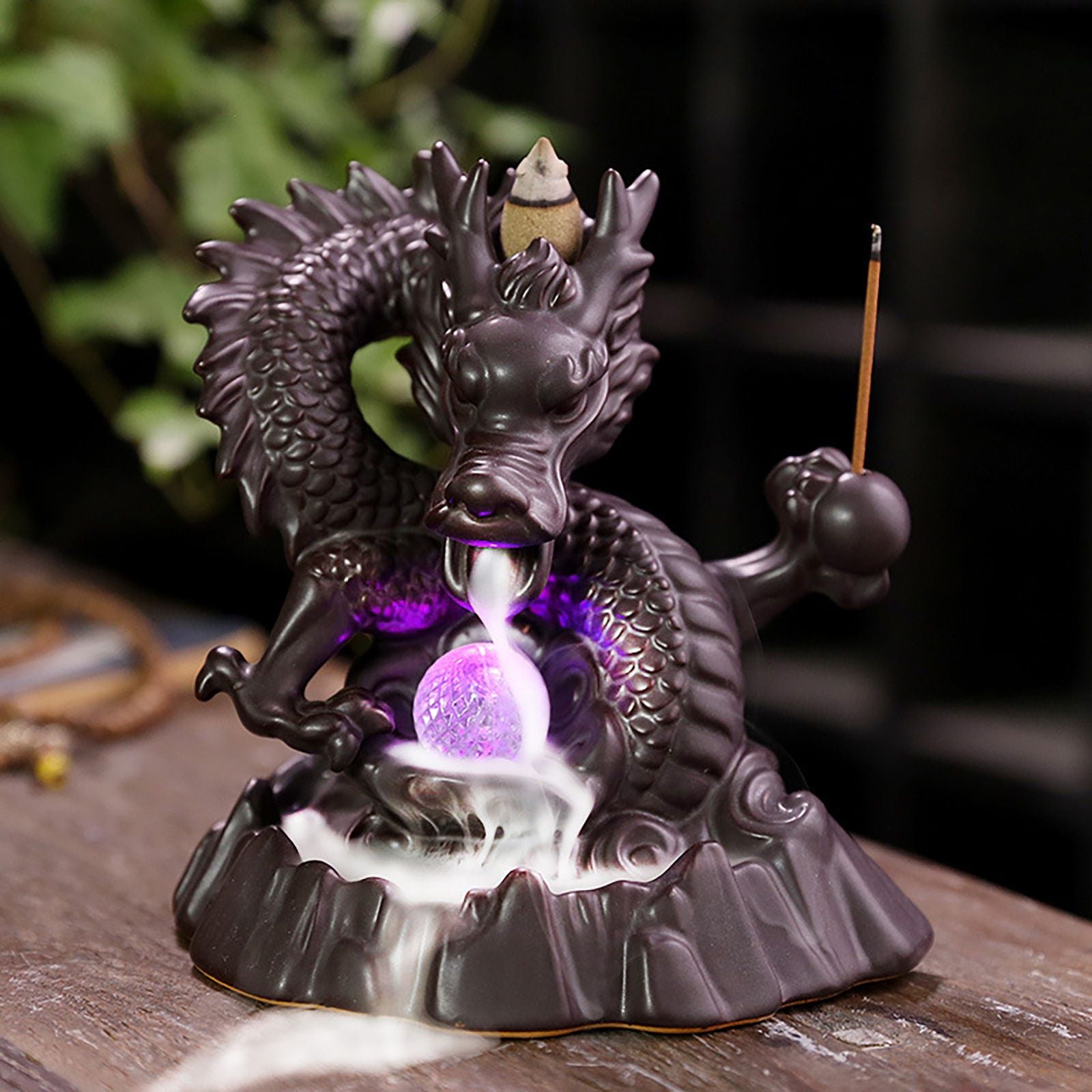 Ceramic Chinese Auspicious Dragon Backflow Incense Burner V1294-YM0521-230107MQ02-2