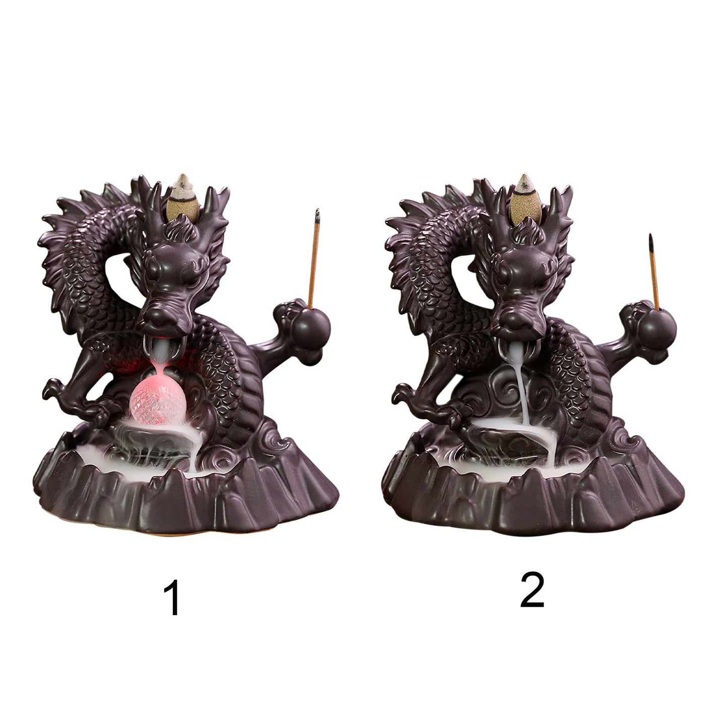 Ceramic Chinese Auspicious Dragon Backflow Incense Burner V1294-YM0521-230107MQ02-2