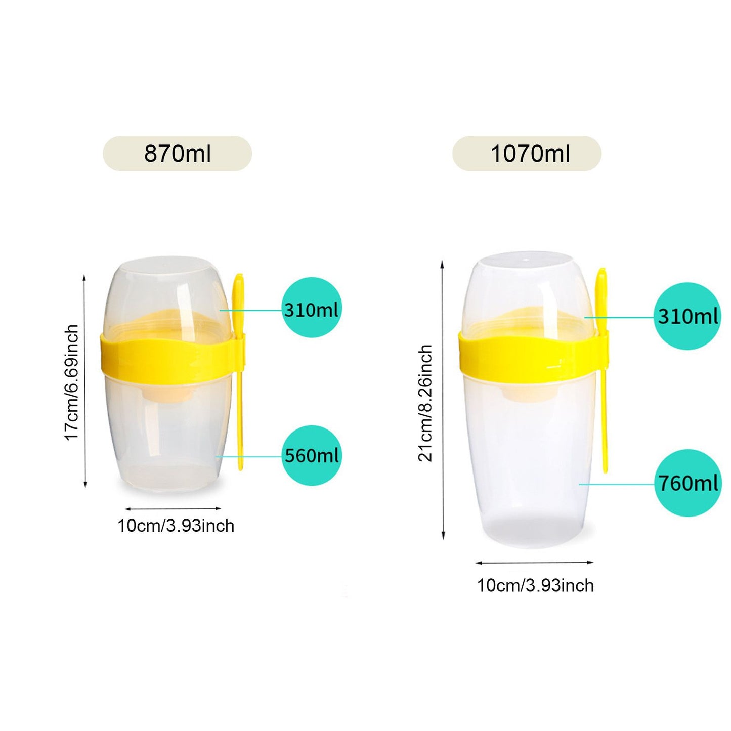 Double Breakfast Cup Oatmeal Cup with Lid Poons Forks for Business People V1294-YM0521-230201YF37-7