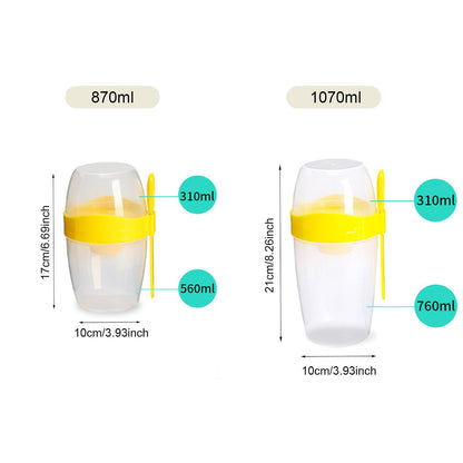 Double Breakfast Cup Oatmeal Cup with Lid Poons Forks for Business People V1294-YM0521-230201YF37-7