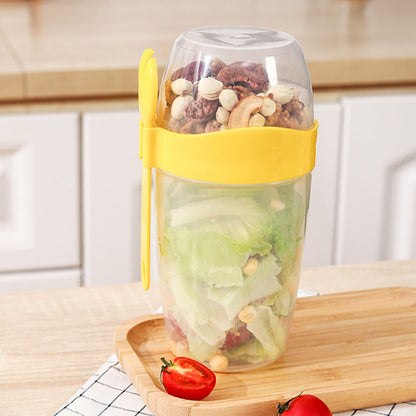 Double Breakfast Cup Oatmeal Cup with Lid Poons Forks for Business People V1294-YM0521-230201YF37-7
