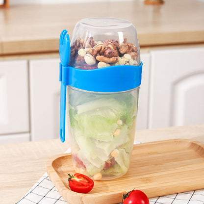 Double Breakfast Cup Oatmeal Cup with Lid Poons Forks for Business People V1294-YM0521-230201YF37-7