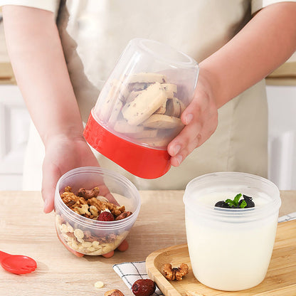 Double Breakfast Cup Oatmeal Cup with Lid Poons Forks for Business People V1294-YM0521-230201YF37-7