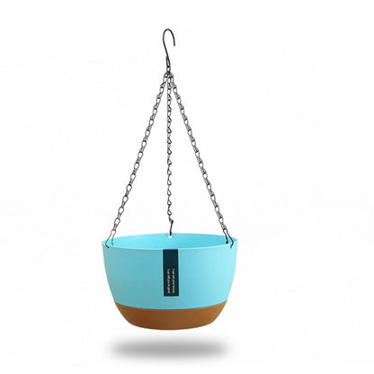 Hanging Double Chain Hanging Basket Planter Home Balcony Indoor Automatic Water Absorbing Basin V1294-YM0521-230208LD01-7