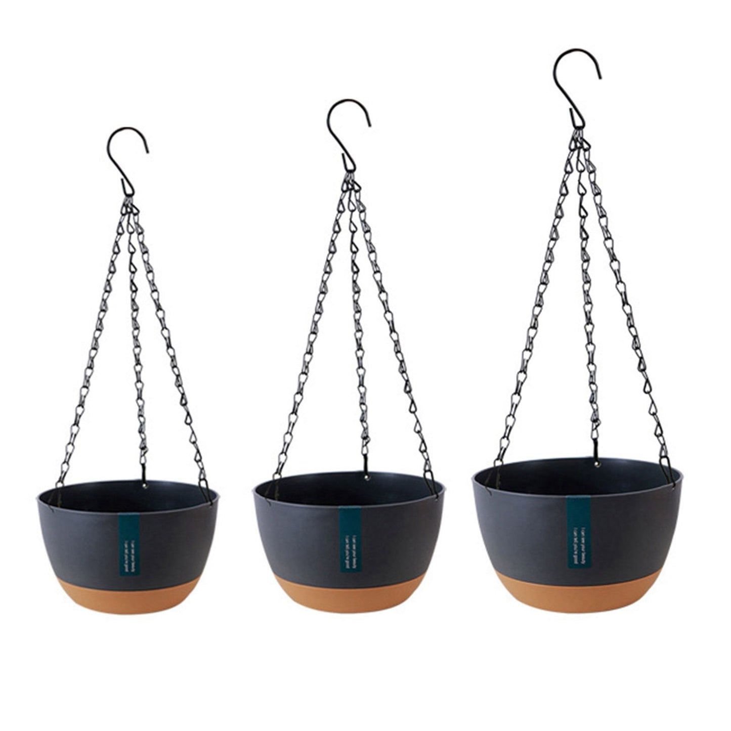 Hanging Double Chain Hanging Basket Planter Home Balcony Indoor Automatic Water Absorbing Basin V1294-YM0521-230208LD01-7