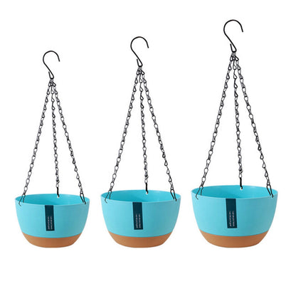 Hanging Double Chain Hanging Basket Planter Home Balcony Indoor Automatic Water Absorbing Basin V1294-YM0521-230208LD01-7