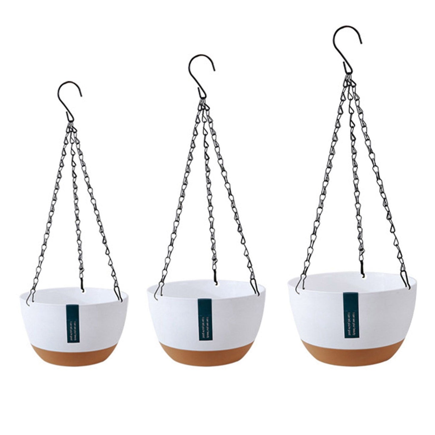 Hanging Double Chain Hanging Basket Planter Home Balcony Indoor Automatic Water Absorbing Basin V1294-YM0521-230208LD01-7