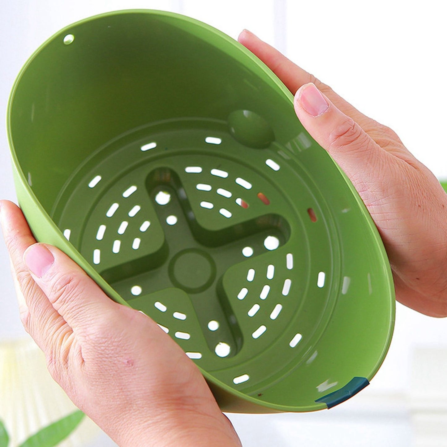 Hanging Double Chain Hanging Basket Planter Home Balcony Indoor Automatic Water Absorbing Basin V1294-YM0521-230208LD01-7