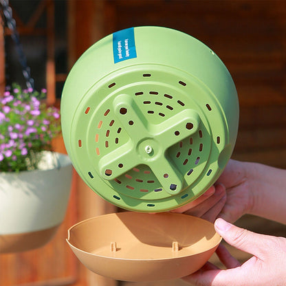 Hanging Double Chain Hanging Basket Planter Home Balcony Indoor Automatic Water Absorbing Basin V1294-YM0521-230208LD01-7