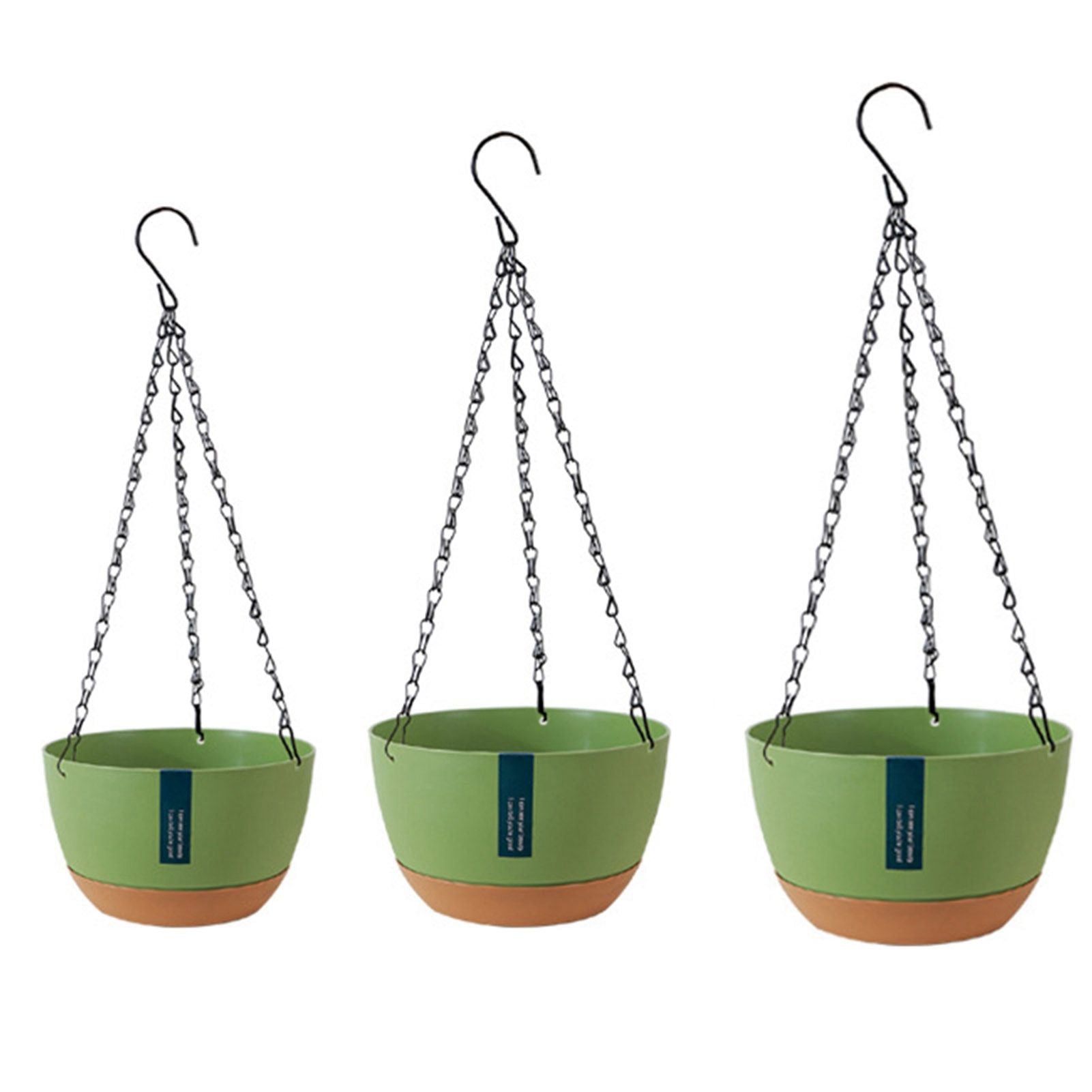 Hanging Double Chain Hanging Basket Planter Home Balcony Indoor Automatic Water Absorbing Basin V1294-YM0521-230208LD01-9