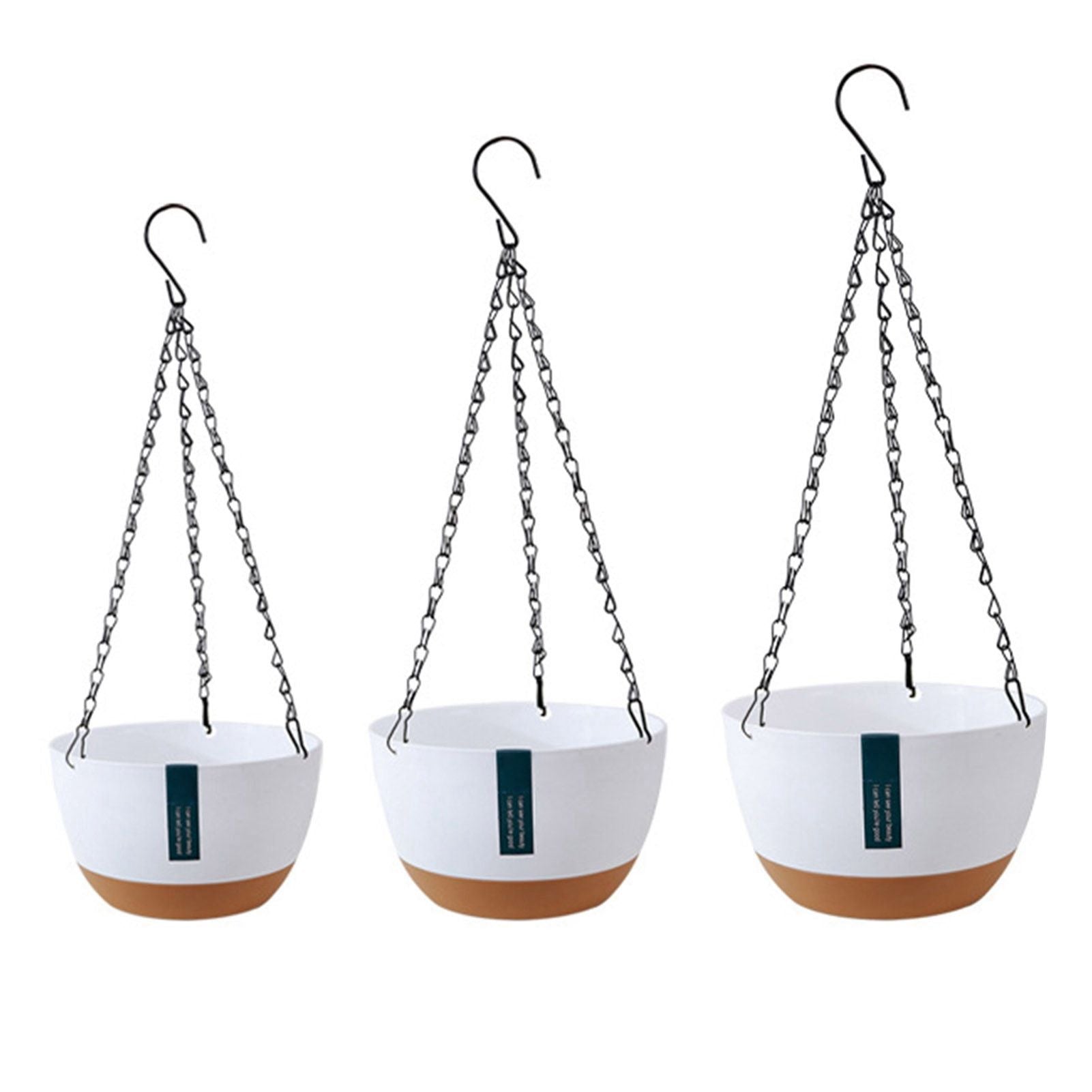 Hanging Double Chain Hanging Basket Planter Home Balcony Indoor Automatic Water Absorbing Basin V1294-YM0521-230208LD01-9