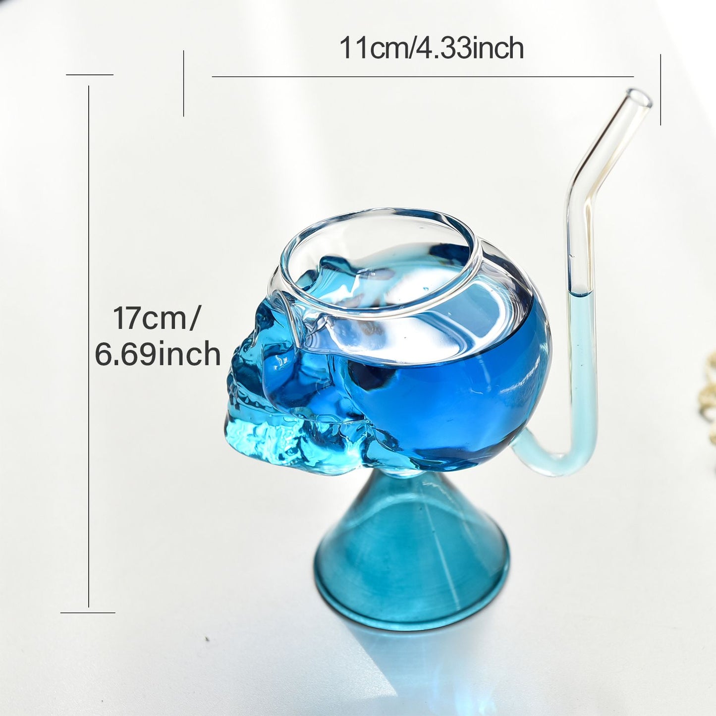 Skull Vampire Glass High Borosilicate Skull Glass Halloween Kitchen Decoration Cup for Fragrant Tea Red Wine V1294-YM0521-230209MQ01-2
