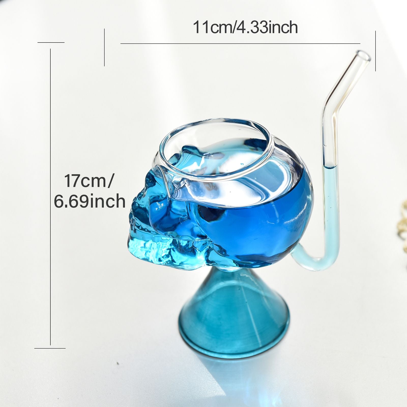 Skull Vampire Glass High Borosilicate Skull Glass Halloween Kitchen Decoration Cup for Fragrant Tea Red Wine V1294-YM0521-230209MQ01-2
