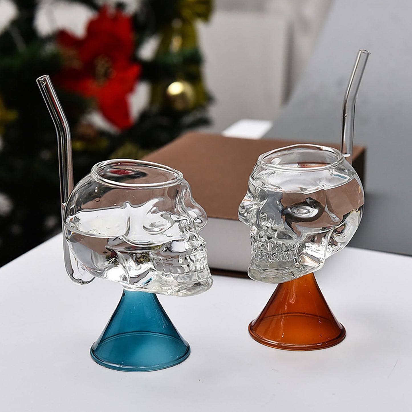 Skull Vampire Glass High Borosilicate Skull Glass Halloween Kitchen Decoration Cup for Fragrant Tea Red Wine V1294-YM0521-230209MQ01-2