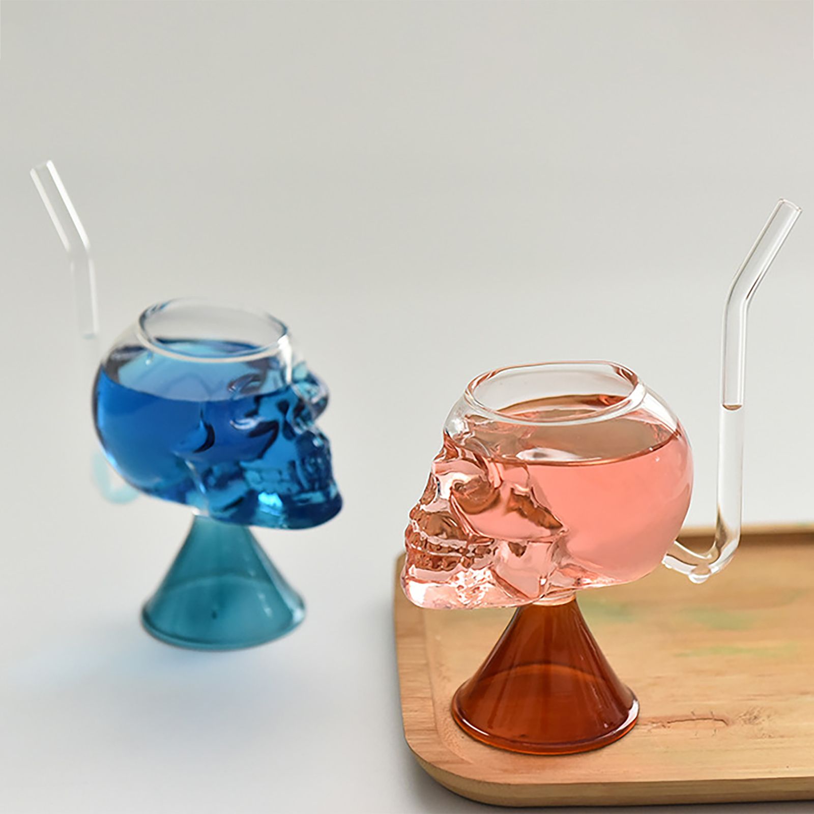 Skull Vampire Glass High Borosilicate Skull Glass Halloween Kitchen Decoration Cup for Fragrant Tea Red Wine V1294-YM0521-230209MQ01-2