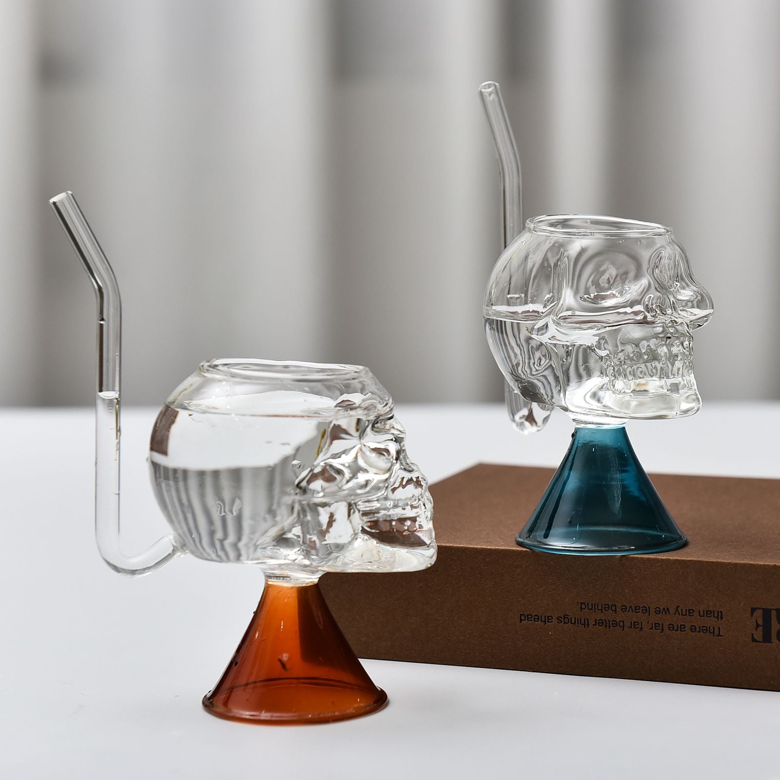 Skull Vampire Glass High Borosilicate Skull Glass Halloween Kitchen Decoration Cup for Fragrant Tea Red Wine V1294-YM0521-230209MQ01-2