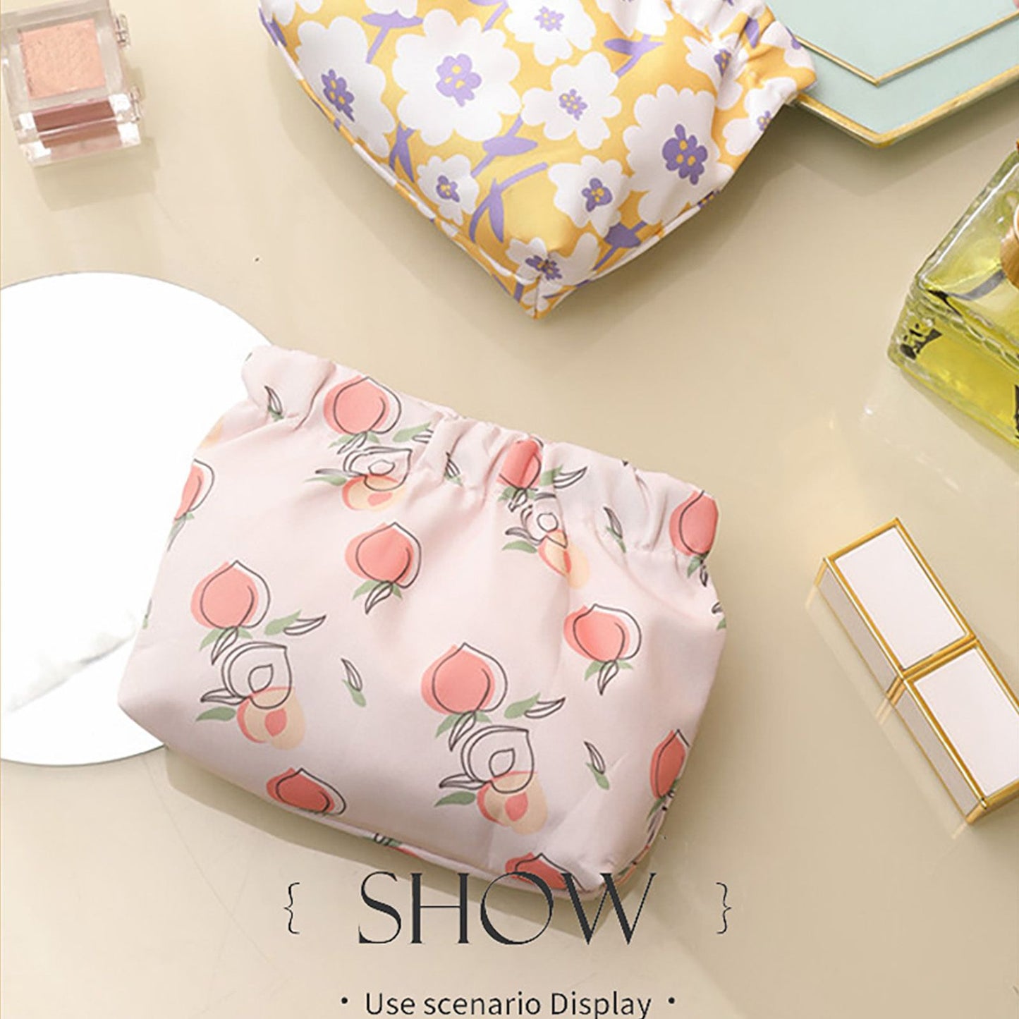 Waterproof Shrapnel Print Storage Bag Mini Makeup Bag Cosmetic Bag V1294-YM0521-230223WD02-1