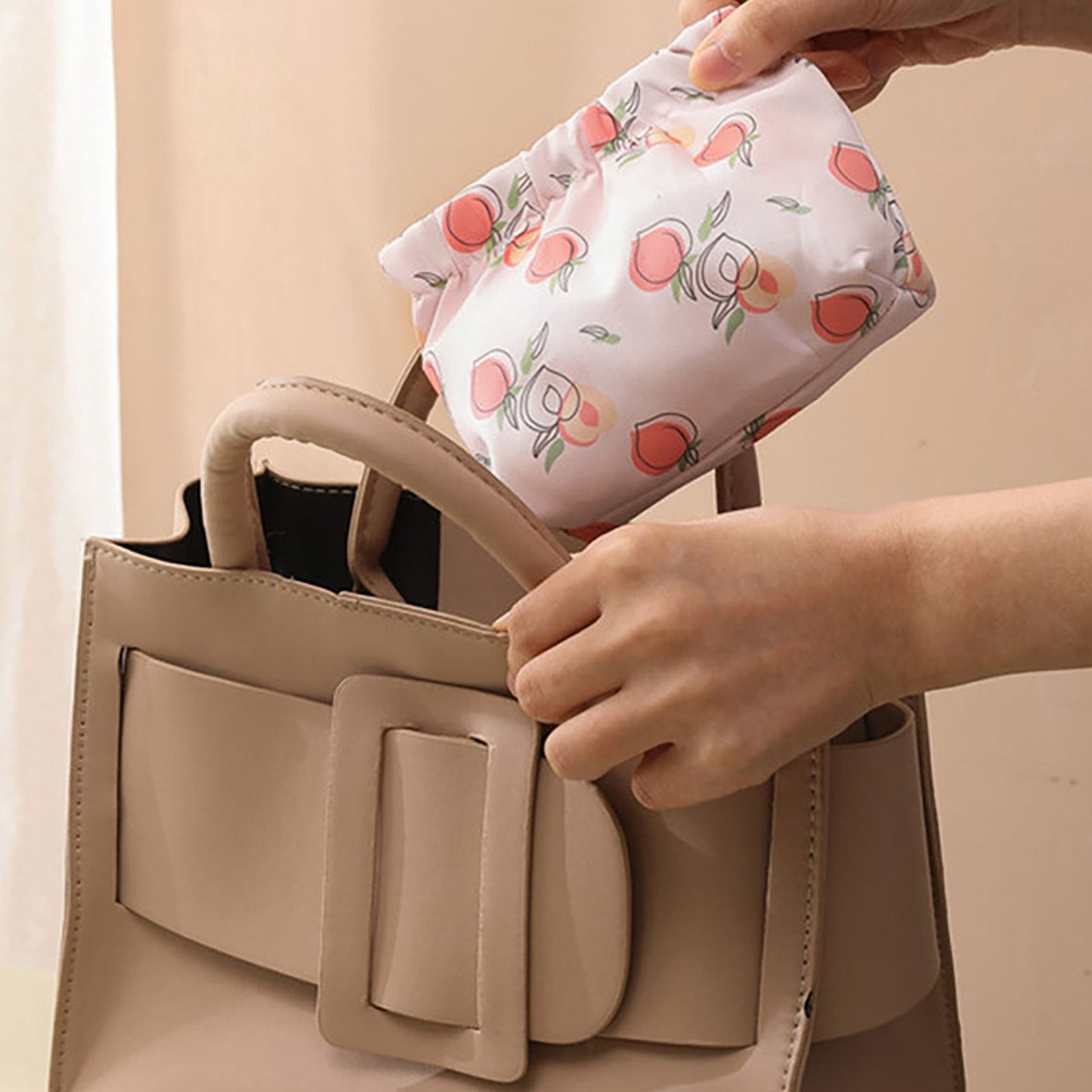 Waterproof Shrapnel Print Storage Bag Mini Makeup Bag Cosmetic Bag V1294-YM0521-230223WD02-1
