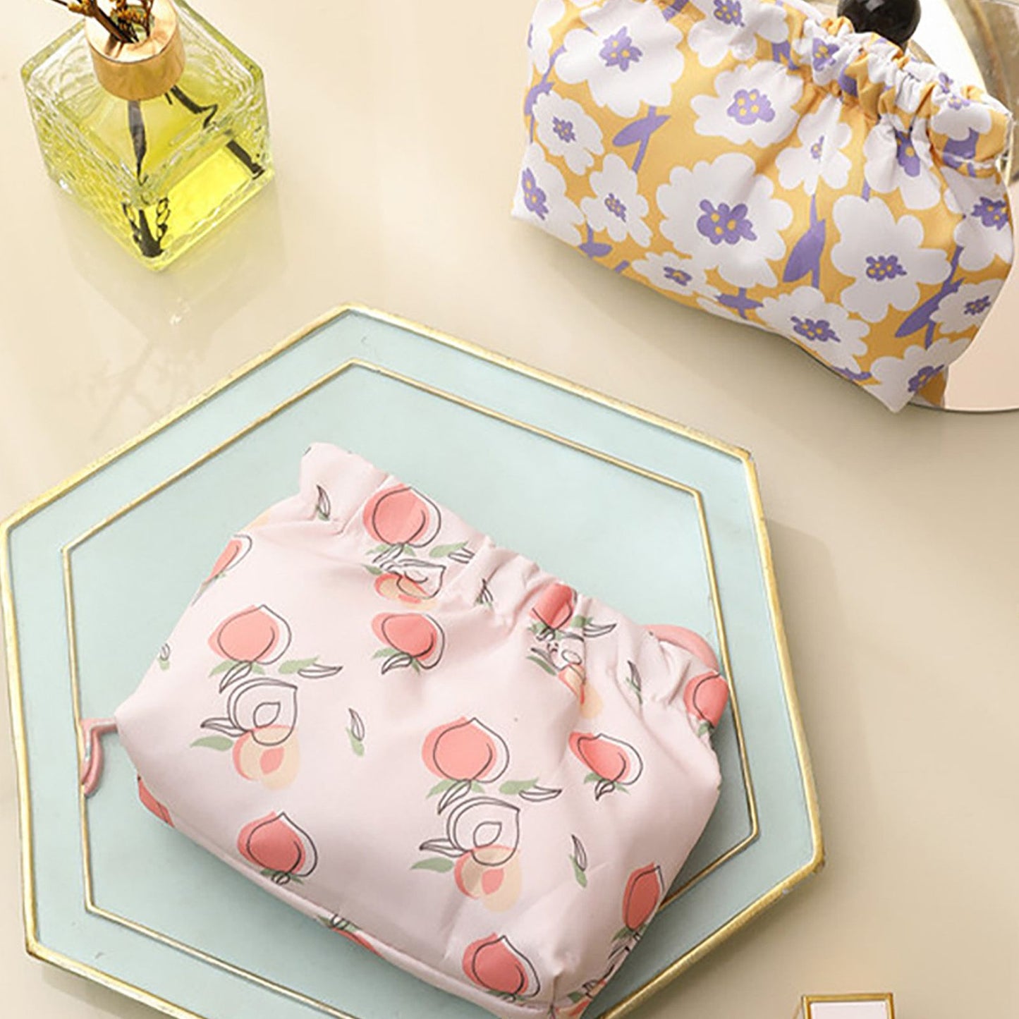 Waterproof Shrapnel Print Storage Bag Mini Makeup Bag Cosmetic Bag V1294-YM0521-230223WD02-1