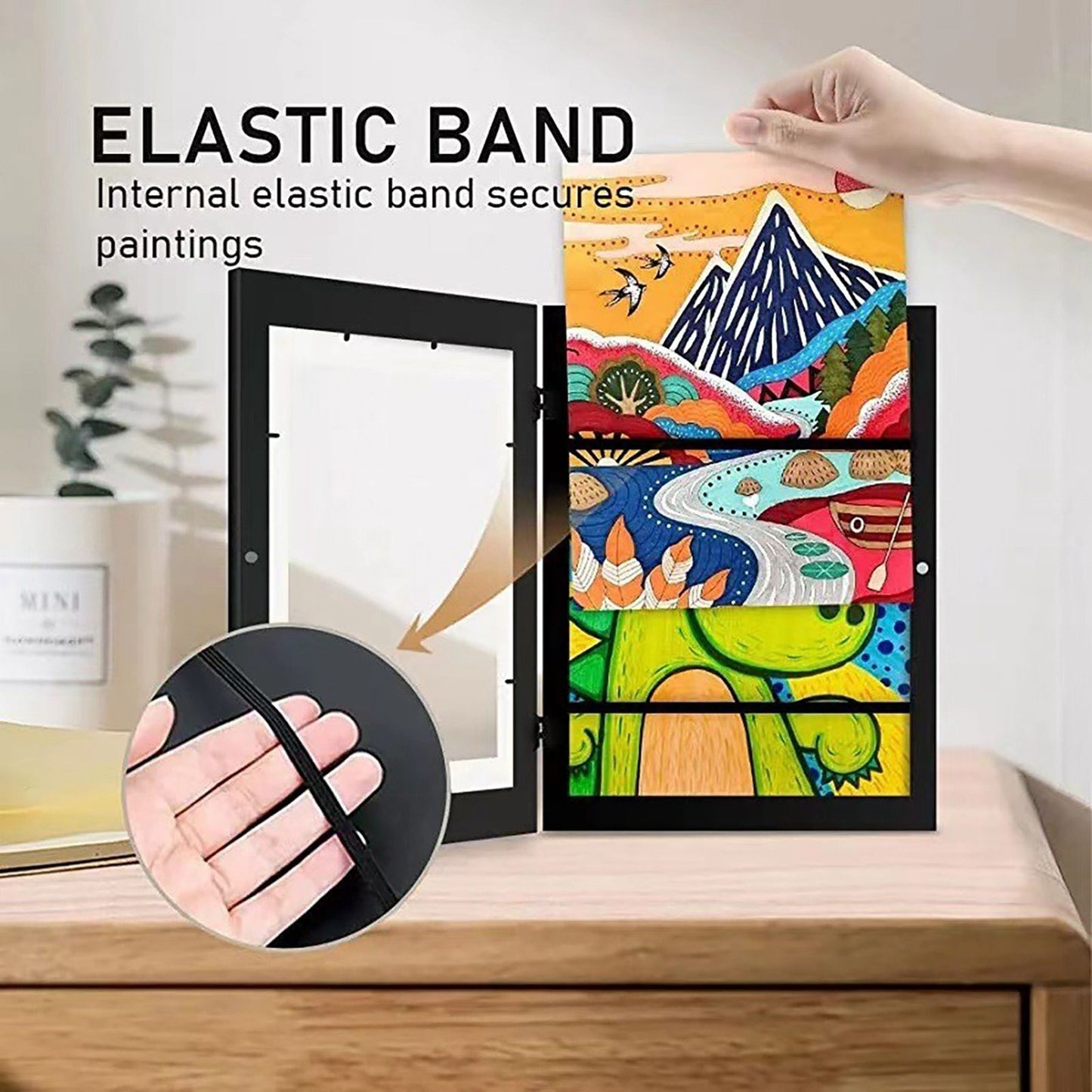 Children's Art Wooden Frame Photo Frame Decorative Photo Frame Kids Art Frames V1294-YM0521-230306SM01-3