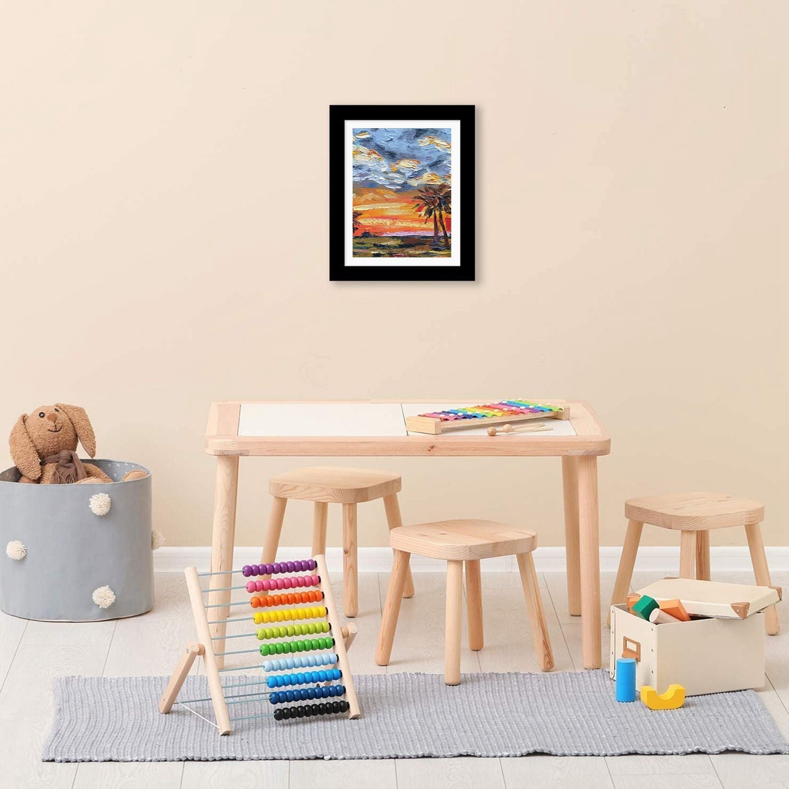 Children's Art Wooden Frame Photo Frame Decorative Photo Frame Kids Art Frames V1294-YM0521-230306SM01-3