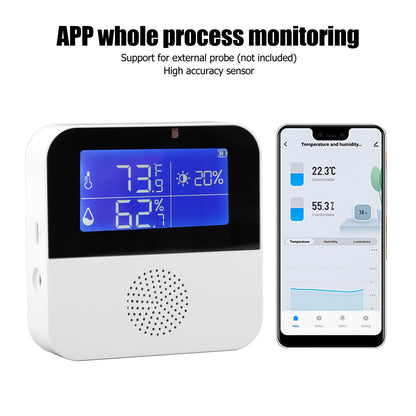 WiFi Humidity Temperature Sensor High Accuracy Smart Thermometer Hygrometer with 2.9 Inch LCD Screen V1294-YM0521-3111220298211