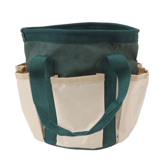 Round Garden Tools Bag 6 Pockets Oxford Cloth Gardening Tool Storage Tote for Men Women Gardener Green with V1294-YM0521-3111220302611