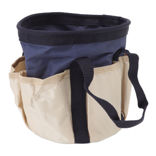 Round Garden Tools Bag 6 Pockets Oxford Cloth Gardening Tool Storage Tote for Men Women Gardener Dark Blue V1294-YM0521-3111220302612