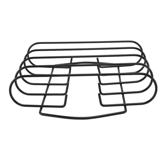 BBQ Rib Rack Iron Non Stick Grilling Rib Stand Black Barbecue Grill for Steak Lamb Chops Outdoor V1294-YM0521-3111220303111