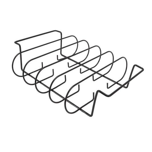 Rib Rack Iron Roasting Stand for Smoking and Grilling Holds Up to 4 Ribs for Outdoor BBQ Accessories V1294-YM0521-3111220303211
