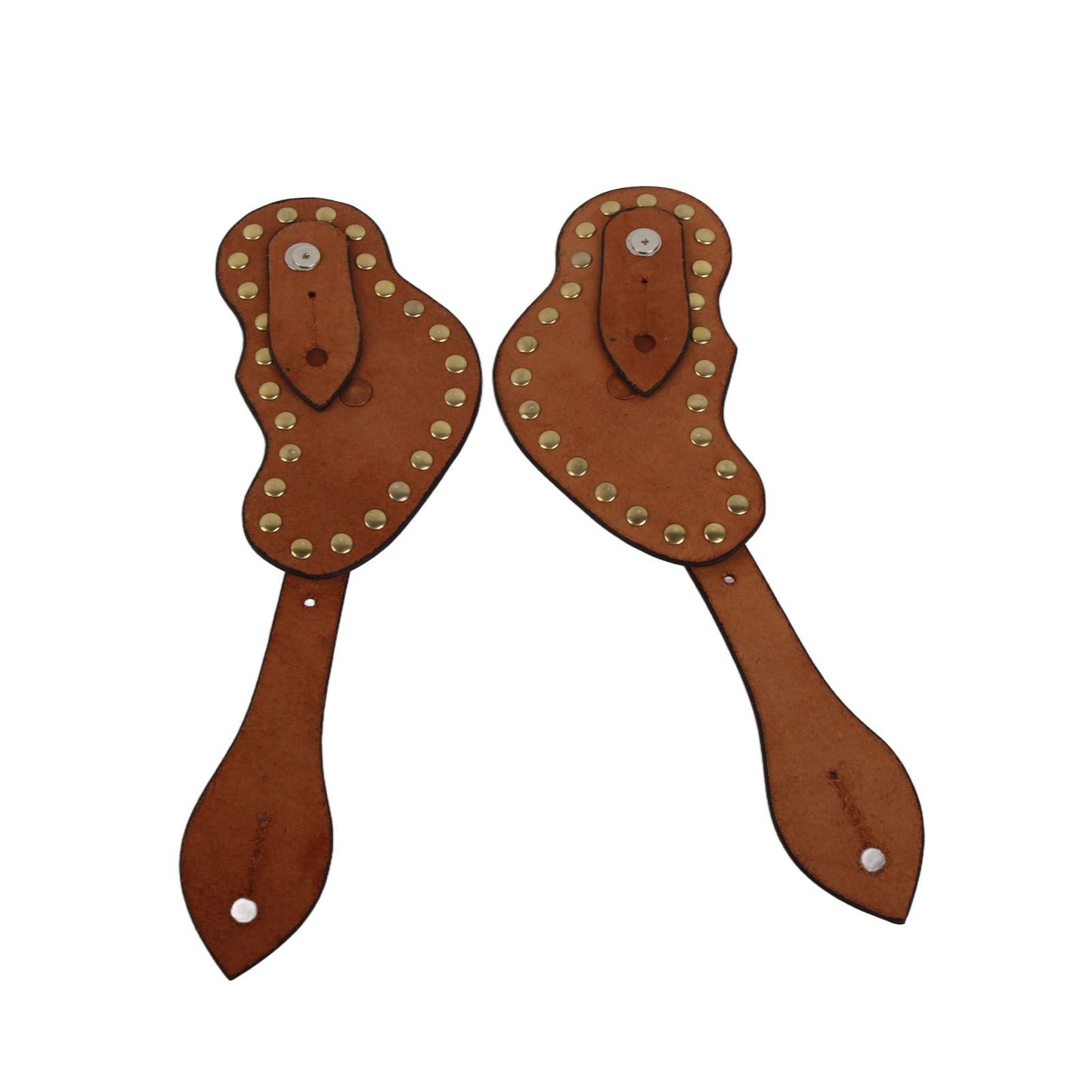 1 Pair Spur Strap Western Retro Horse Spur Strap with Buckle for Horse Training Protective Equipment Brown V1294-YM0521-3111220311611