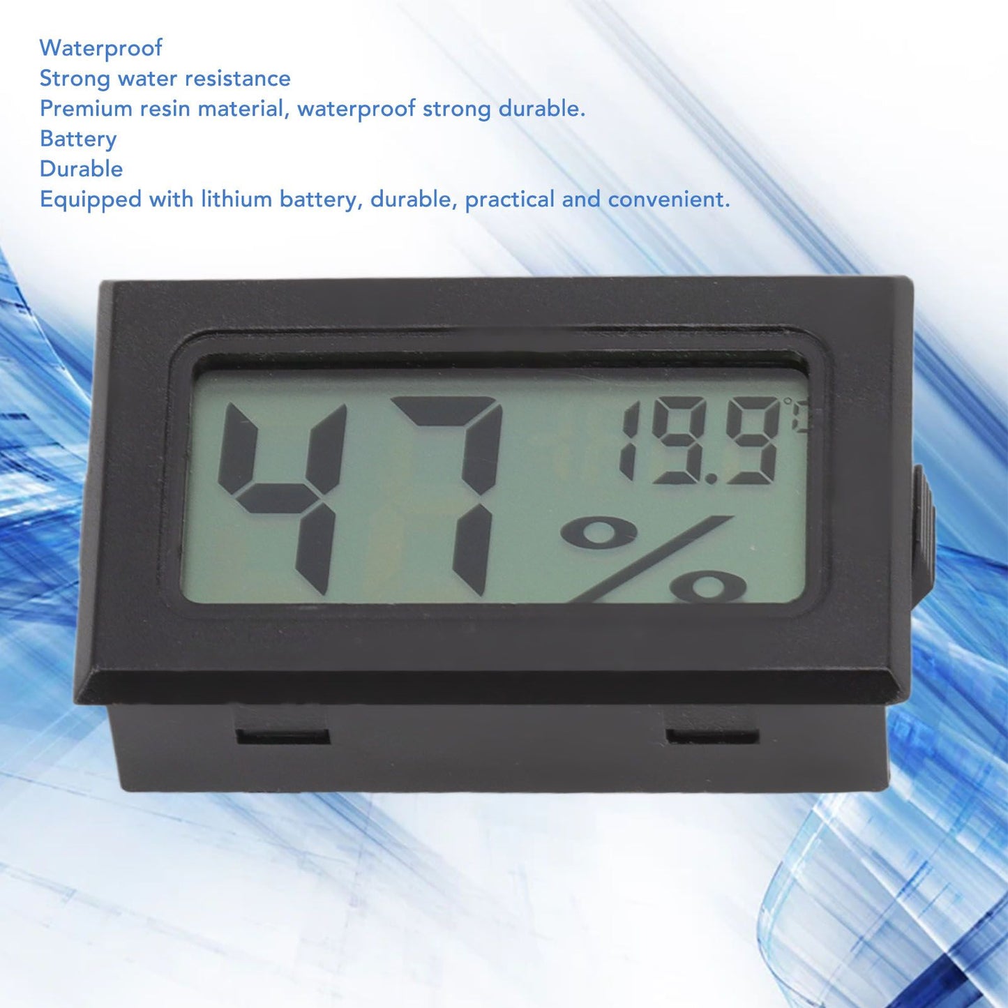 Electronic Thermometer Hygrometer Cigar Box Thermometer Cigar Cabinet Humidity Gauge V1294-YM0521-3111220319311