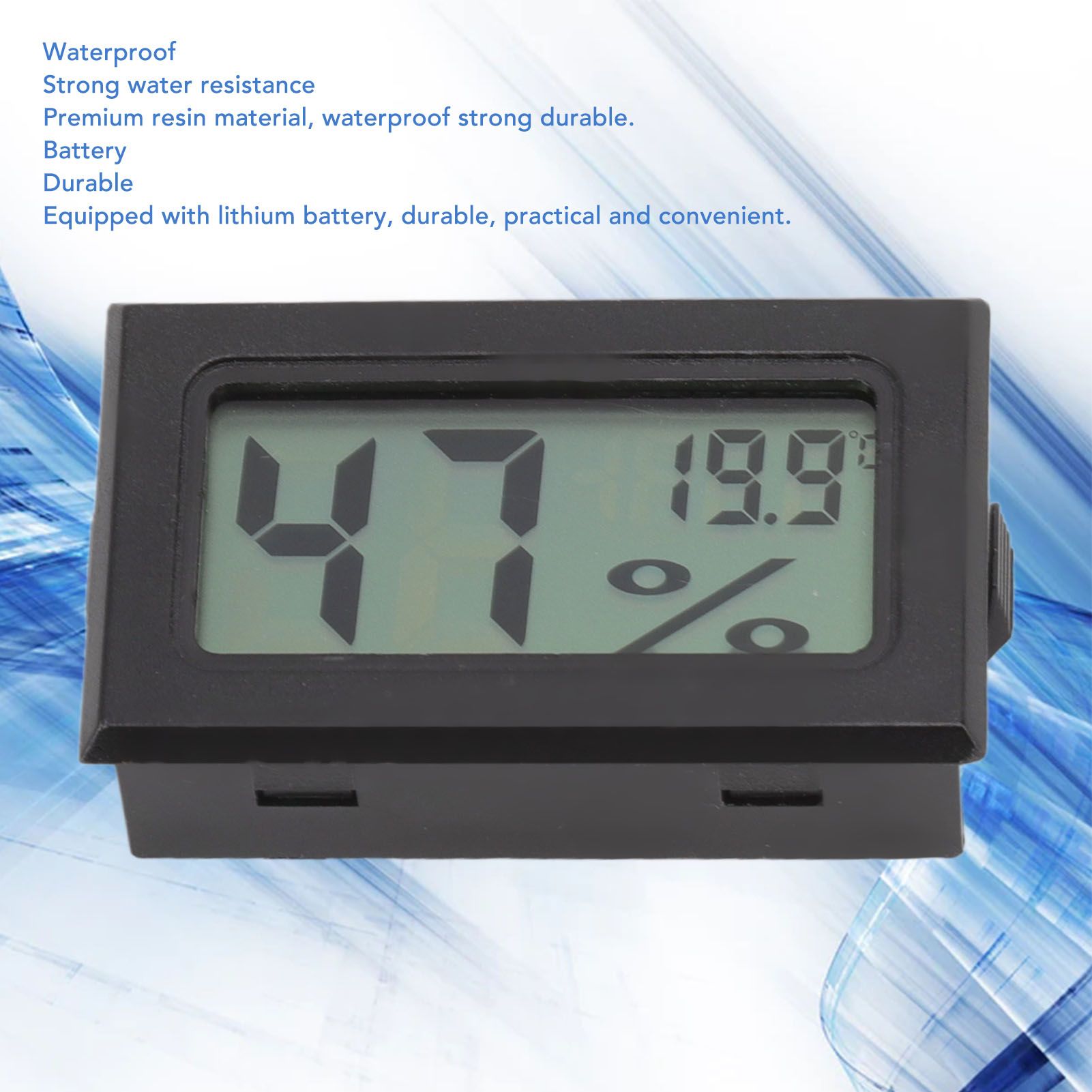 Electronic Thermometer Hygrometer Cigar Box Thermometer Cigar Cabinet Humidity Gauge V1294-YM0521-3111220319311