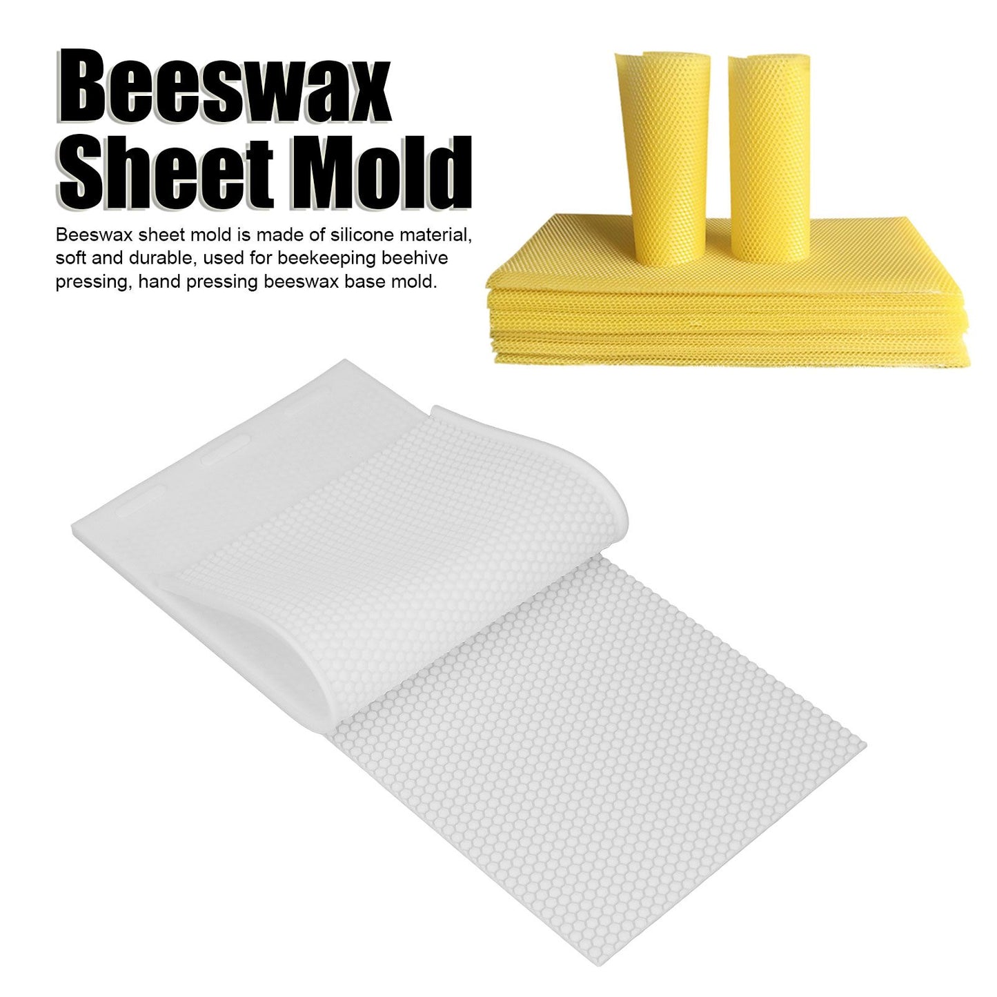 2 Pcs Silicone Beeswax Mold 5.4mm for Beeswax Foundation Sheets Press Embosser Machine V1294-YM0521-3111220324511