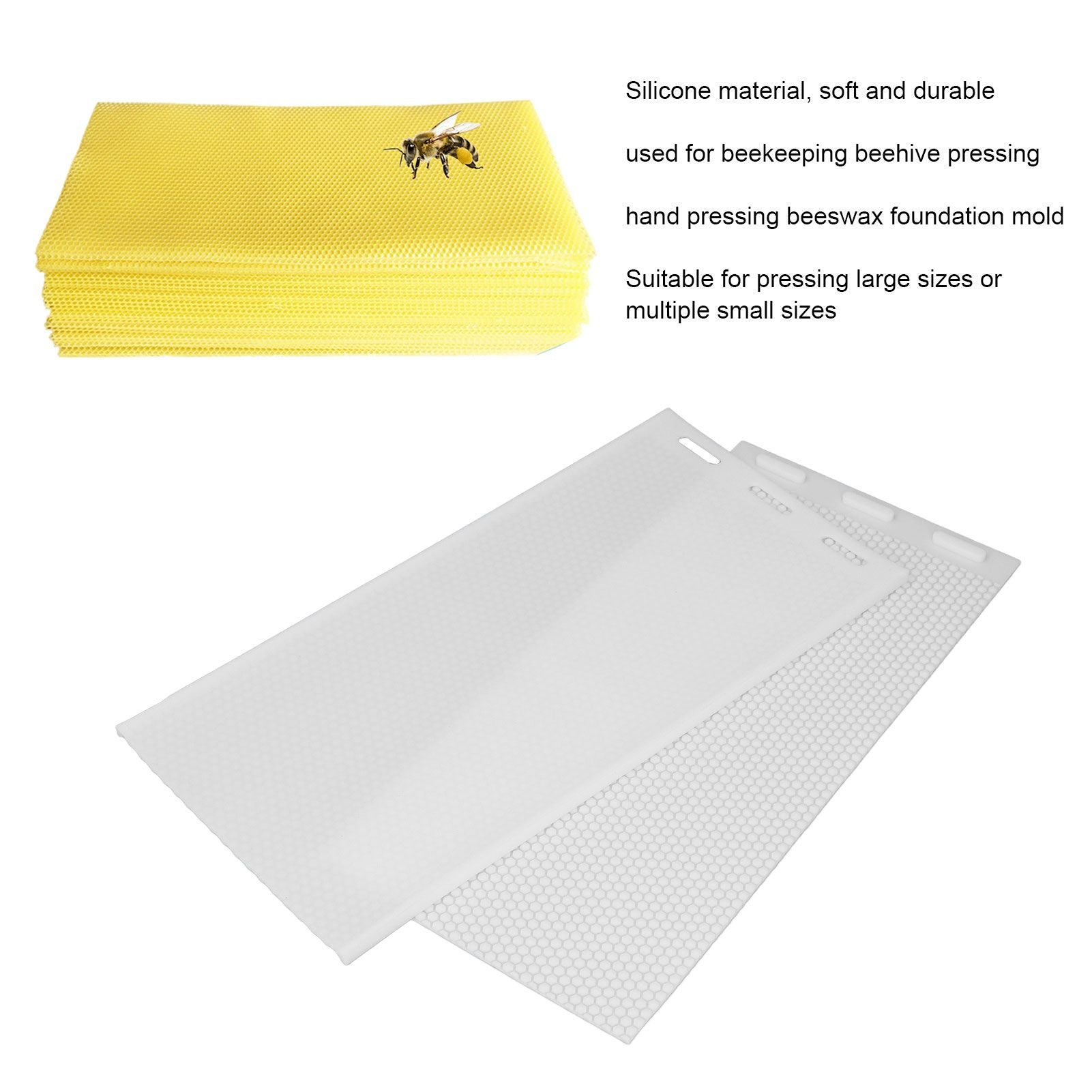 2 Pcs Silicone Beeswax Mold 5.4mm for Beeswax Foundation Sheets Press Embosser Machine V1294-YM0521-3111220324511