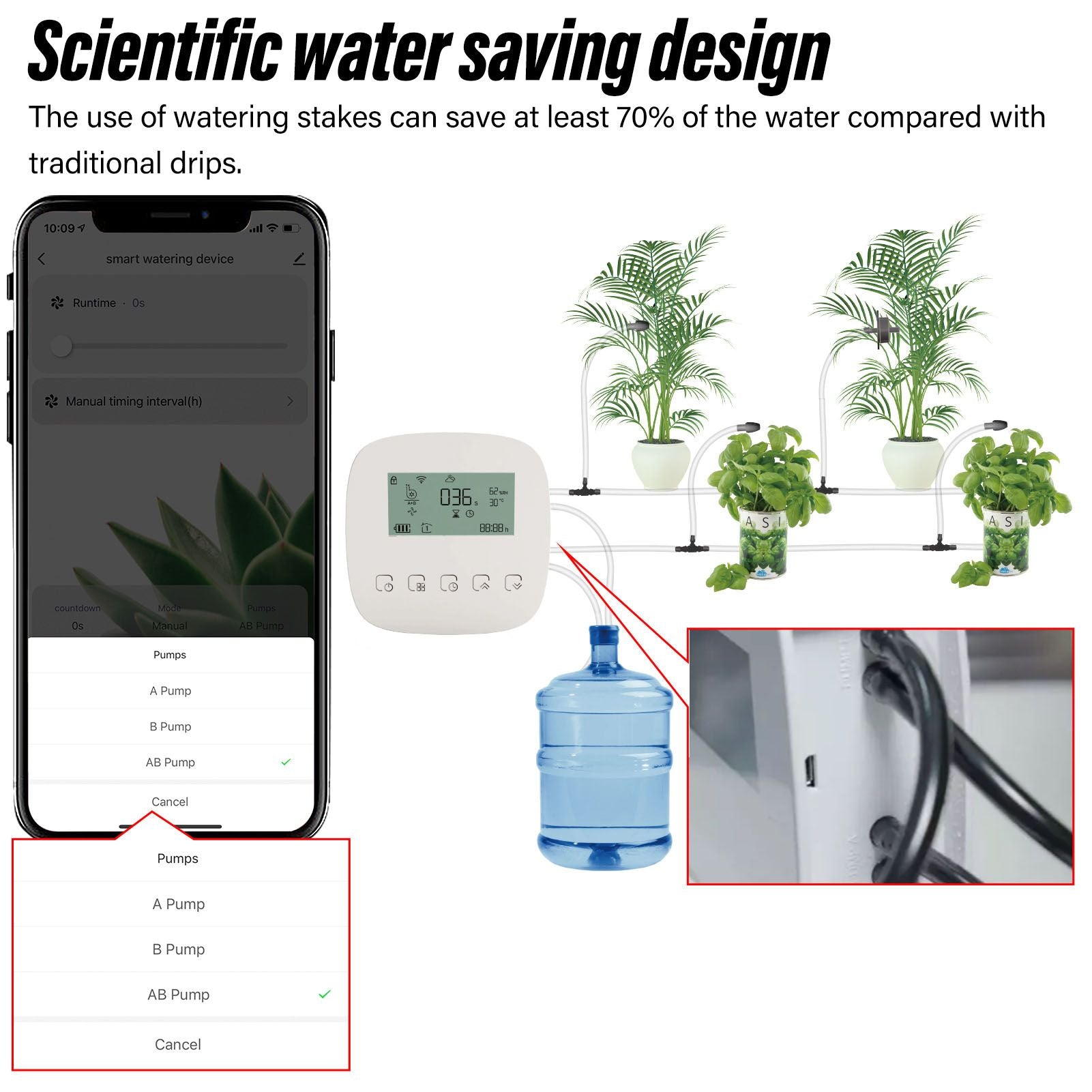 Automatic Drip Irrigation Kit Smart APP WiFi Programmable Timing Irrigaition System Automatic Garden Plants V1294-YM0521-3111220327511
