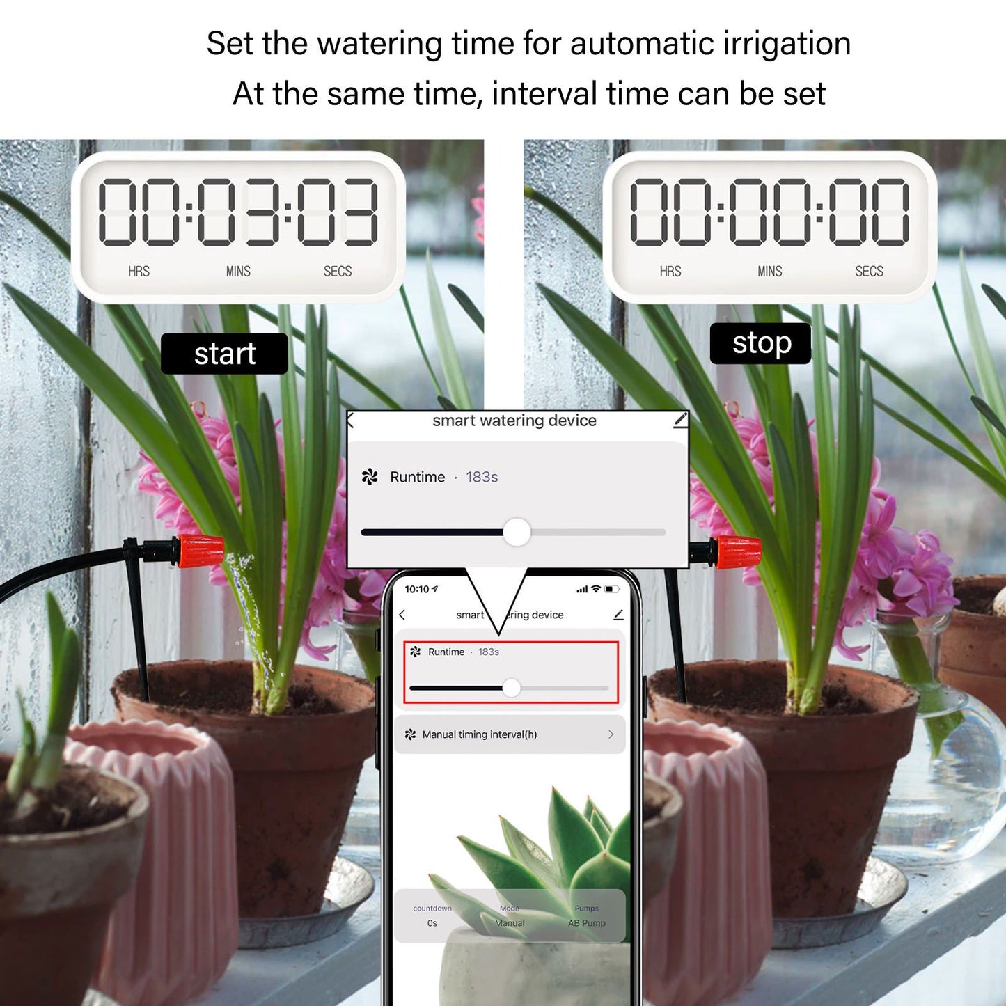 Automatic Drip Irrigation Kit Smart APP WiFi Programmable Timing Irrigaition System Automatic Garden Plants V1294-YM0521-3111220327511