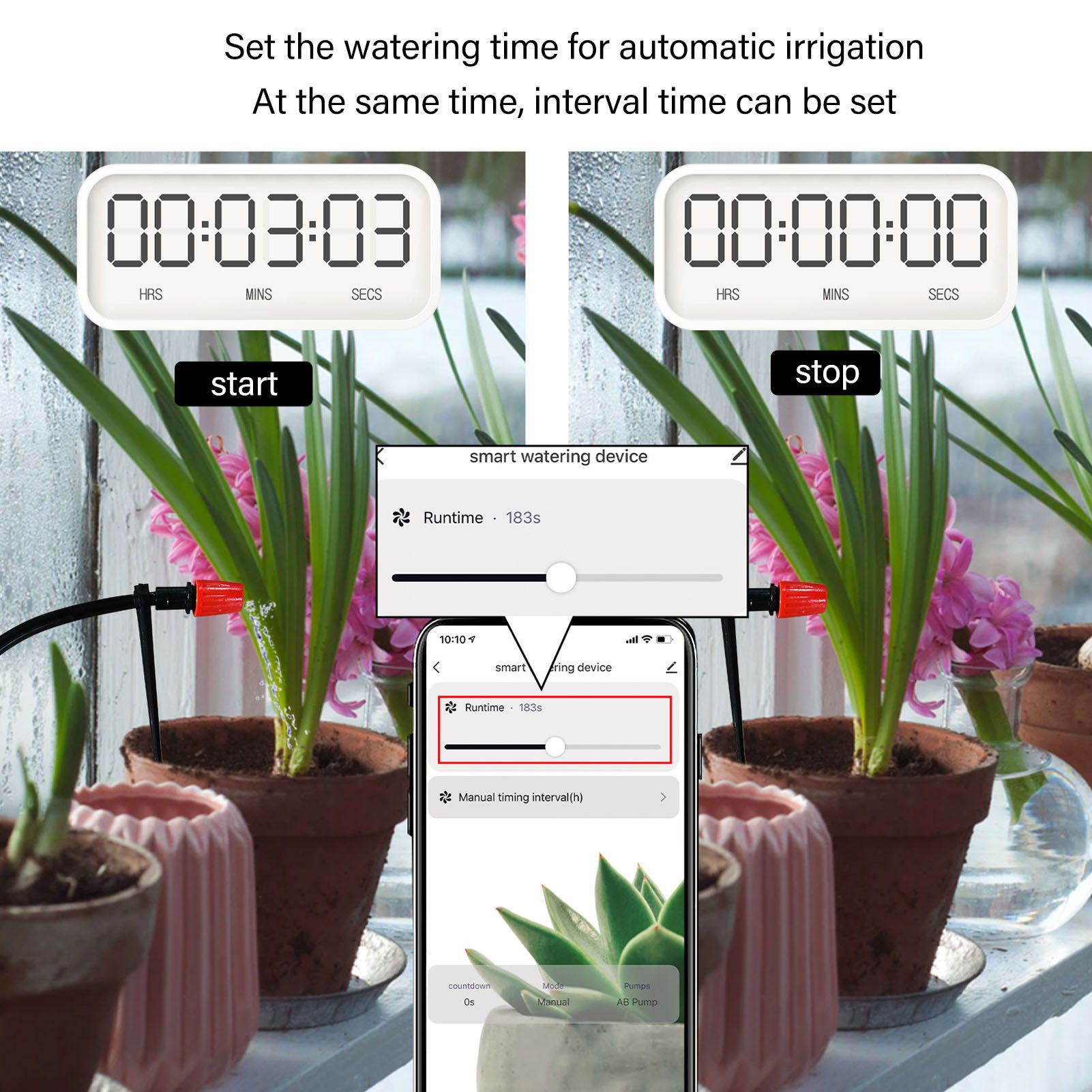 Automatic Drip Irrigation Kit Smart APP WiFi Programmable Timing Irrigaition System Automatic Garden Plants V1294-YM0521-3111220327511