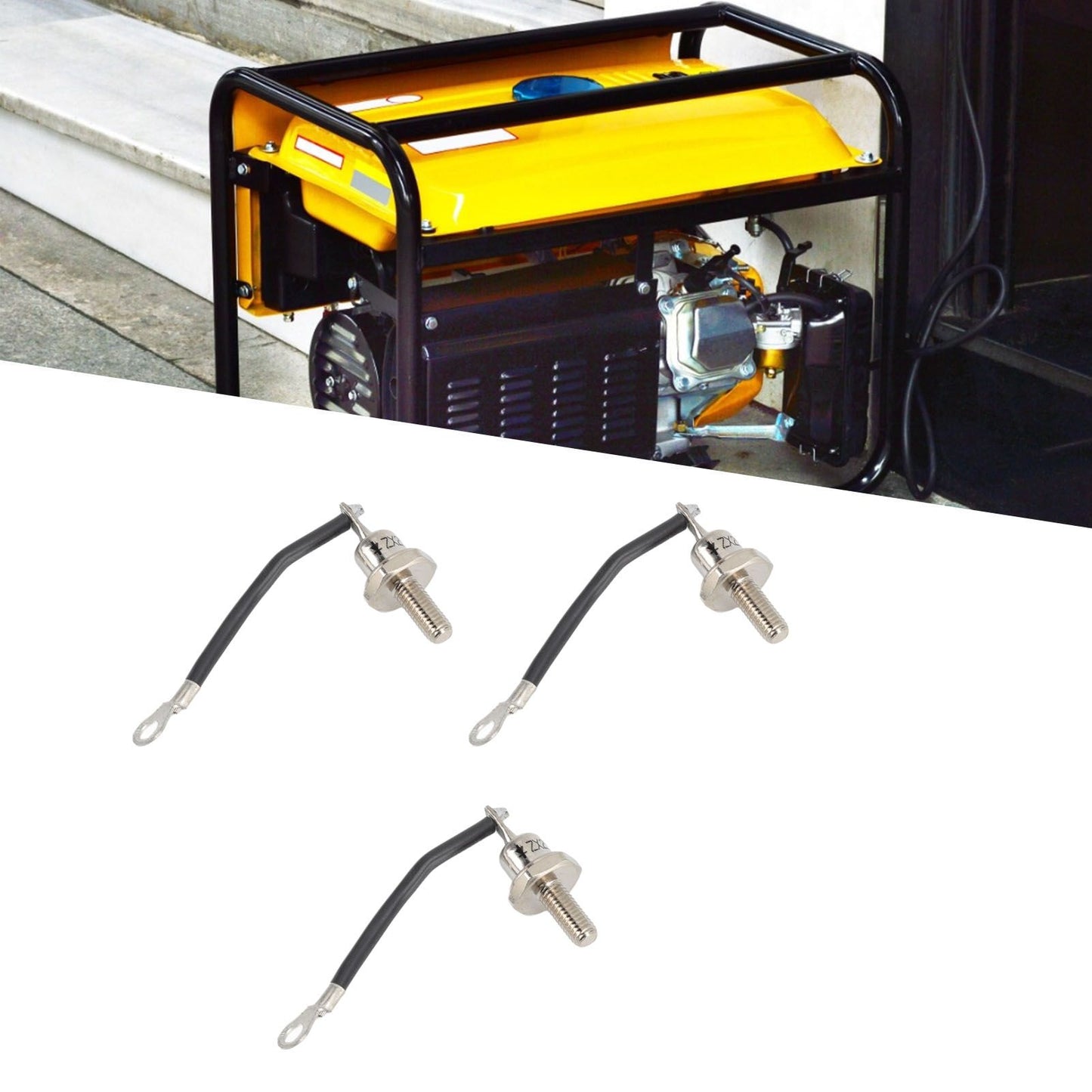 3PCS 25A ZX25 12 Diesel Generator Diode Small Portable Rectifier Diode Replacement Accessories Parts Negative V1294-YM0521-3111230001912