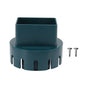 Downspout Adapter Plastic Drain Adapter Replacement Downpipe Converter Connector with Screws Green S 2x3in V1294-YM0521-3111230010113