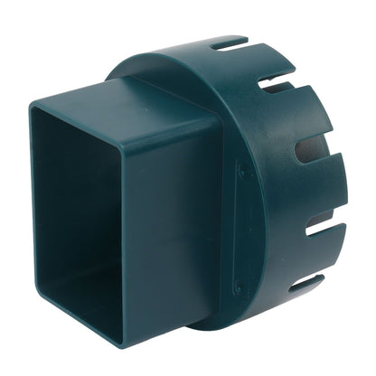 Downspout Adapter Plastic Drain Adapter Replacement Downpipe Converter Connector with Screws Green S 2x3in V1294-YM0521-3111230010113