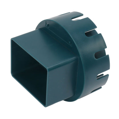 Downspout Adapter Plastic Drain Adapter Replacement Downpipe Converter Connector with Screws Green S 2x3in V1294-YM0521-3111230010113