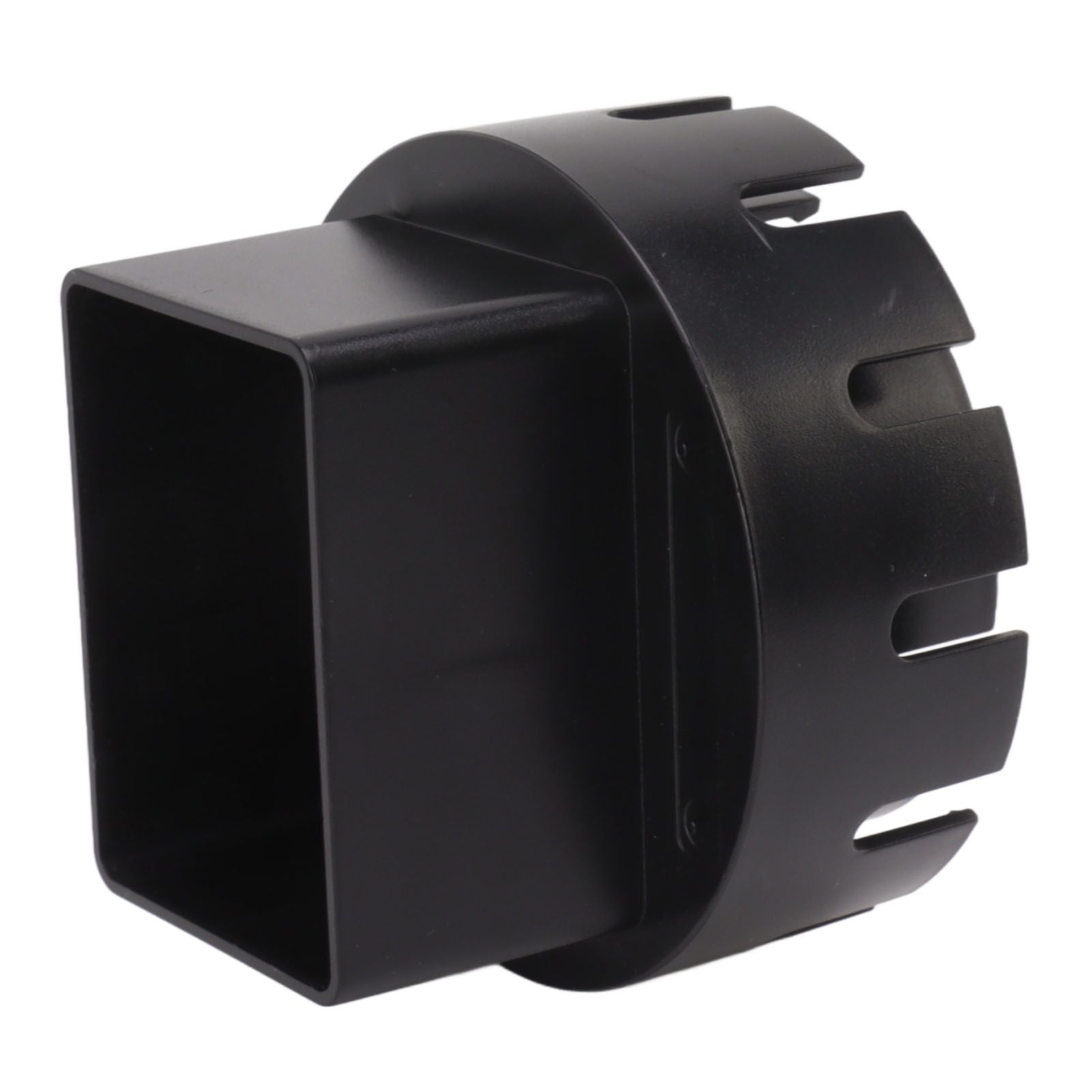 Downspout Adapter Plastic Drain Adapter Replacement Downpipe Converter Connector with Screws Black S 2x3in V1294-YM0521-3111230010114