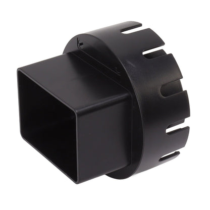 Downspout Adapter Plastic Drain Adapter Replacement Downpipe Converter Connector with Screws Black S 2x3in V1294-YM0521-3111230010114