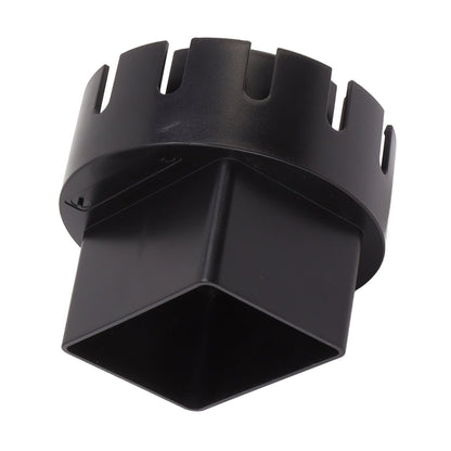 Downspout Adapter Plastic Drain Adapter Replacement Downpipe Converter Connector with Screws Black S 2x3in V1294-YM0521-3111230010114