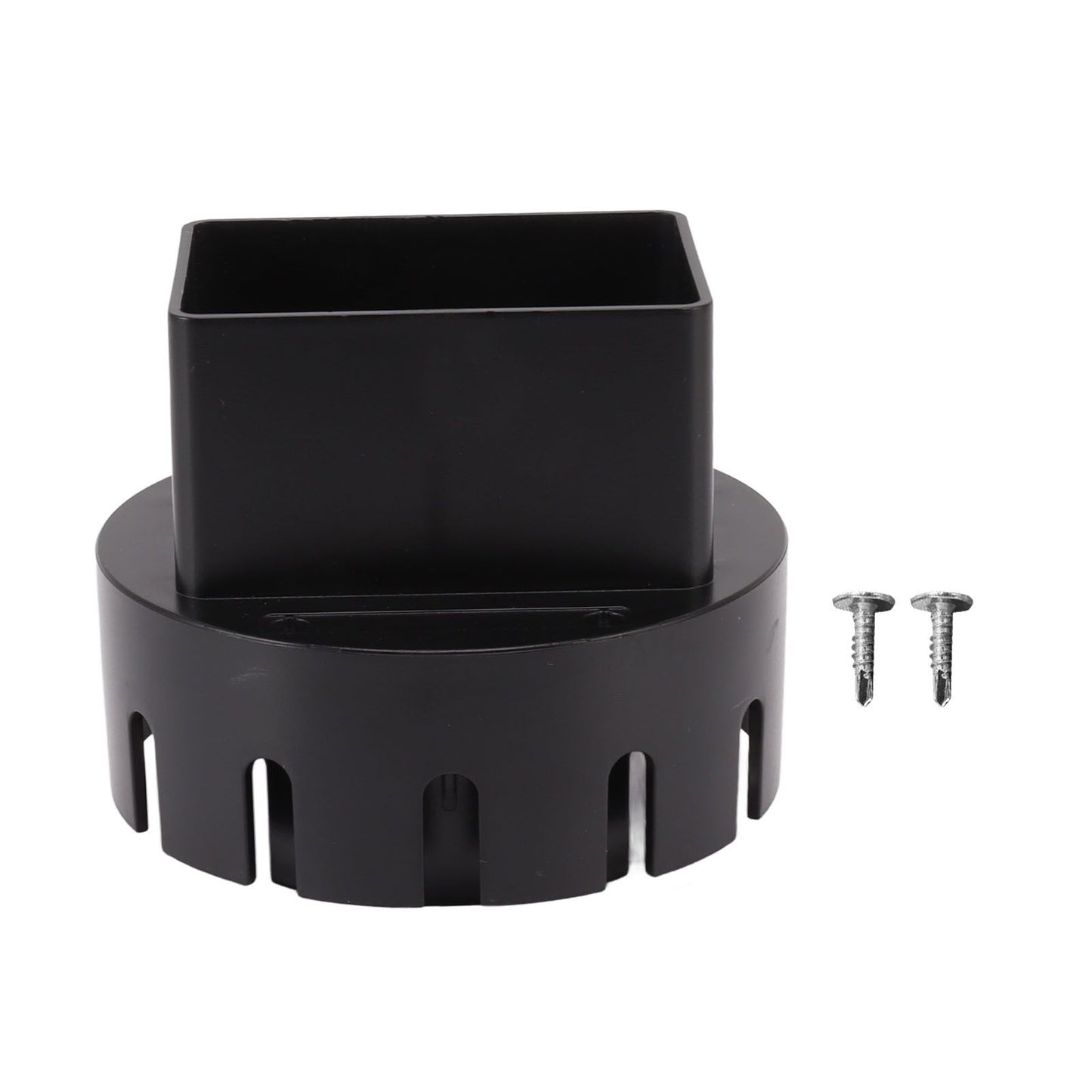 Downspout Adapter Plastic Drain Adapter Replacement Downpipe Converter Connector with Screws Black L 3x4in V1294-YM0521-3111230010118